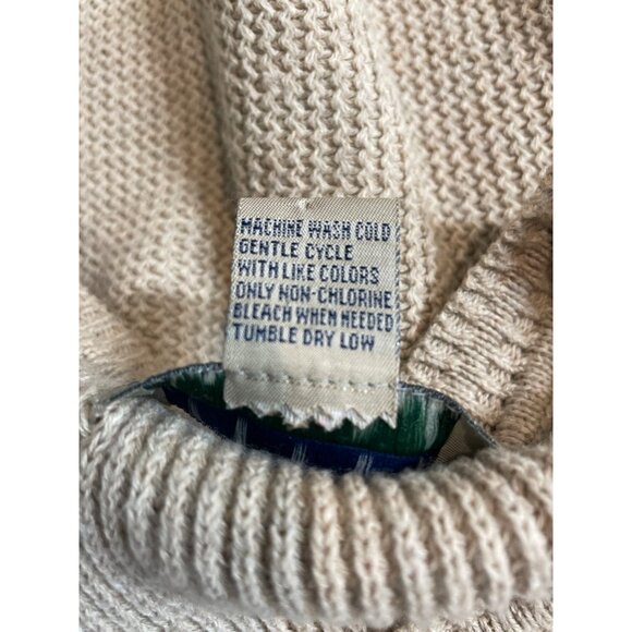 Arnold Palmer Mens V-Neck Sweater Vest Beige 100% Cotton Size Large - Picture 9 of 9